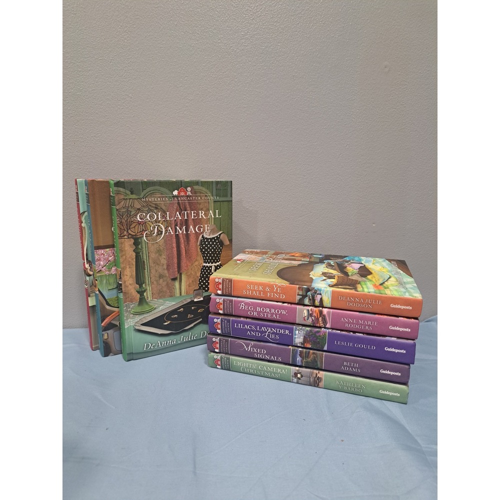 Mysteries of Lancaster County Guideposts Book Lot 8 Hardcover Christian Fiction